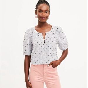 Loft Petite Puff Sleeve Top